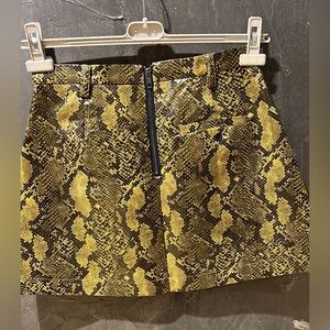 Snake Print Mini Skirt
